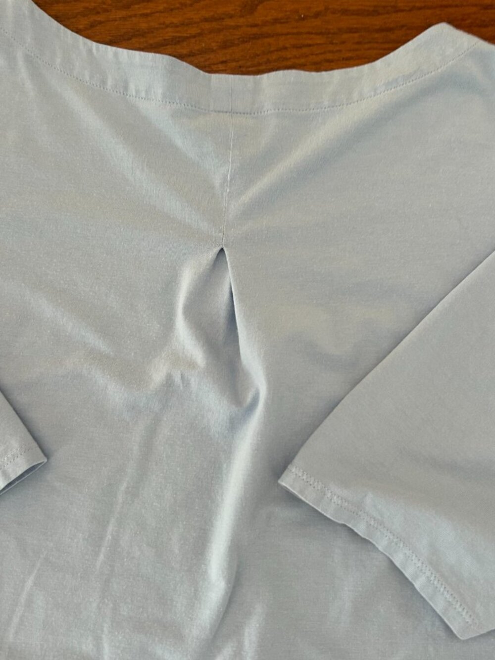 J Jill Womens Luxe Supima Pleat Back Tunic Elbow Sleeve Size XL Light Blue - Picture 11 of 12